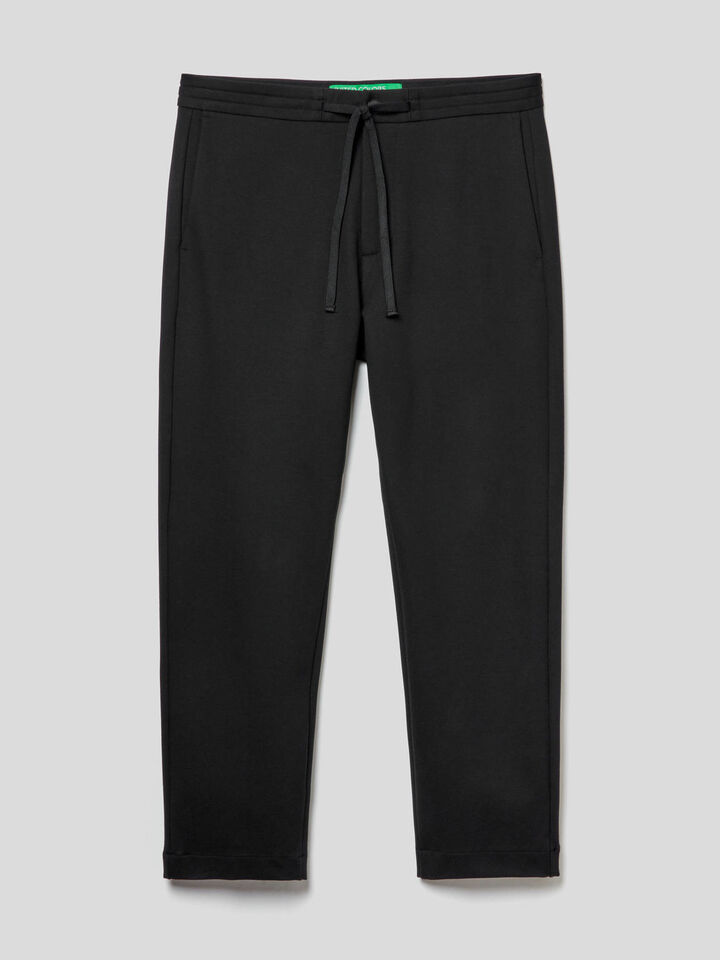 Trousers with drawstring Men image number 4
